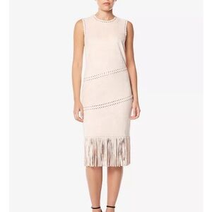 Buffalo David Bitton Faux-Suede Fringe Dress size S
